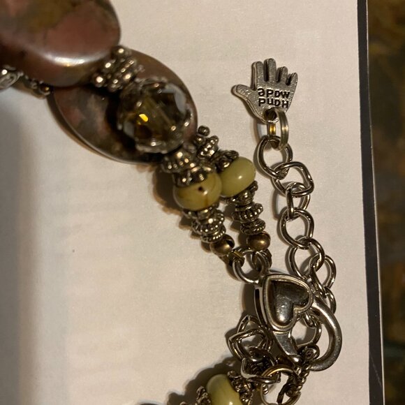 Western Necklace - Chunky Pink w/rhinestone Pegasus horse pendant w/wings. Wow - Picture 6 of 9